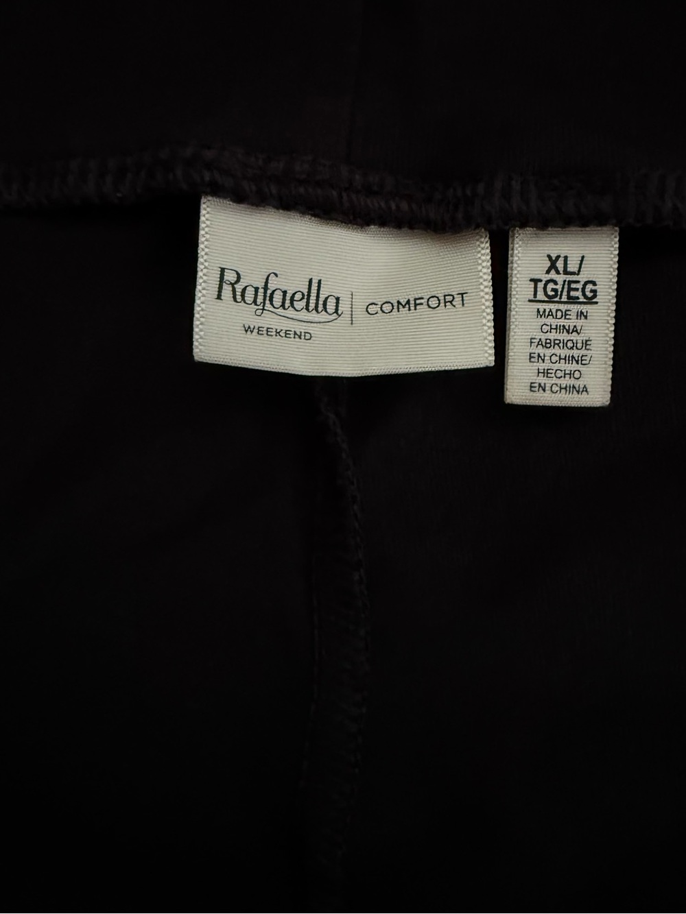 Rafaella Black Comfort Weekend Pants - Picture 2 of 4